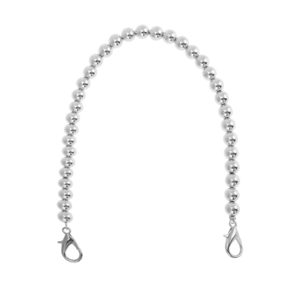 Faux Pearl Handbag Strap Silver Tone 1 Pc