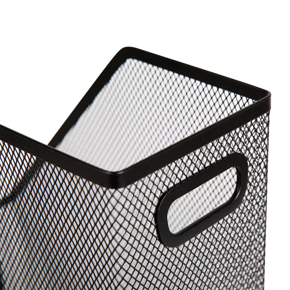 Mesh Magazine File Black - Steel File Organizer & Holder, 12" H, No Assembly Required - Image 4