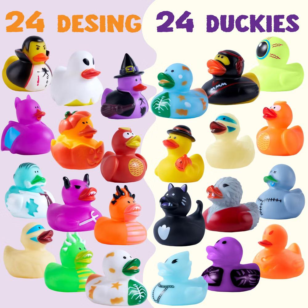 Halloween Party Supplies, Rubber Ducks Party Toys for Halloween Goodie Bag Fillers Decorations School Classroom Game Prizes Baby Bath Toy - Image 40