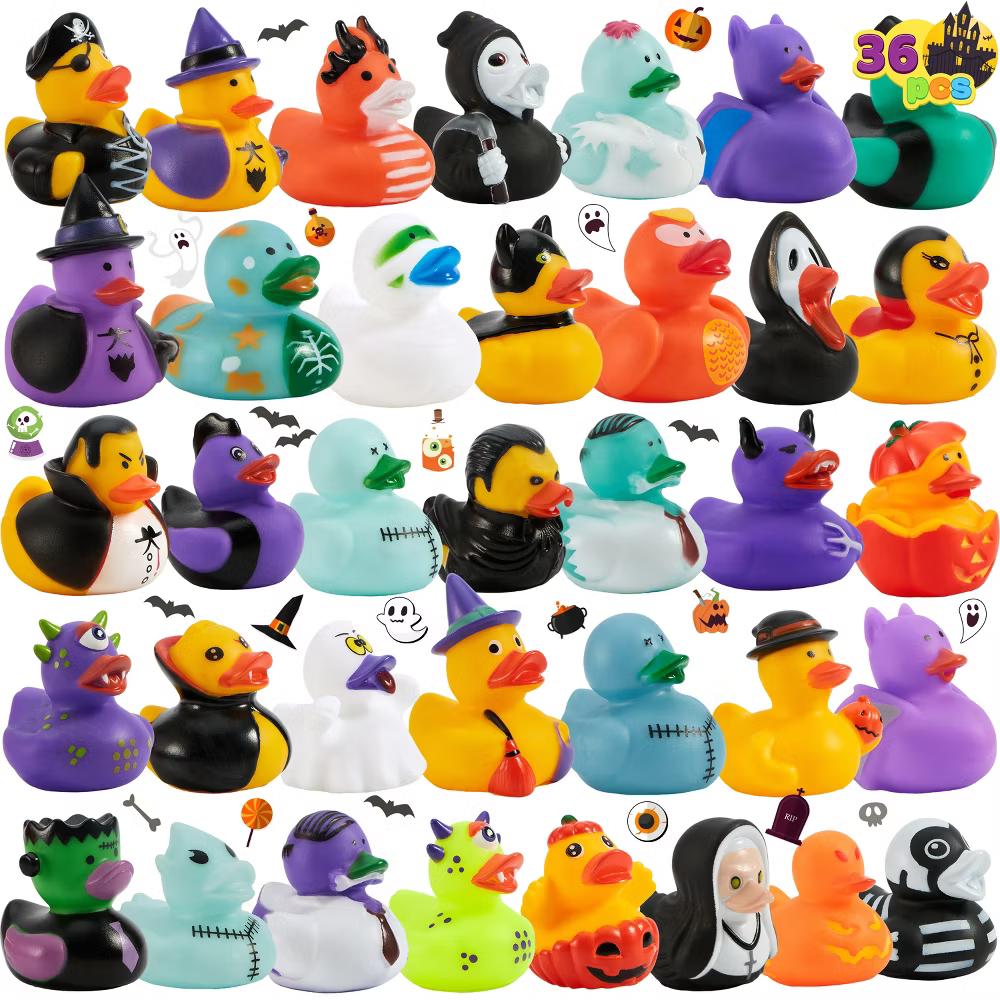 Halloween Party Supplies, Rubber Ducks Party Toys for Halloween Goodie Bag Fillers Decorations School Classroom Game Prizes Baby Bath Toy - Image 48