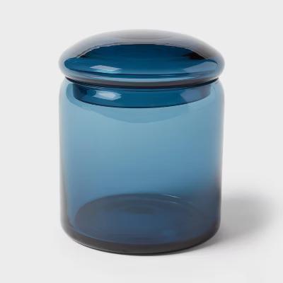 Colored Glass Bath Canister Blue - Image 3