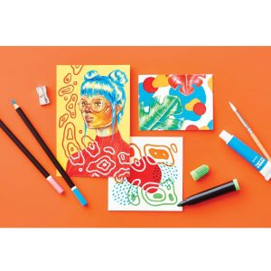 91pc Go Go Studio Mixed Media Art Set - Drawing Kit with Paints & Oil Pastels for Adult Artists