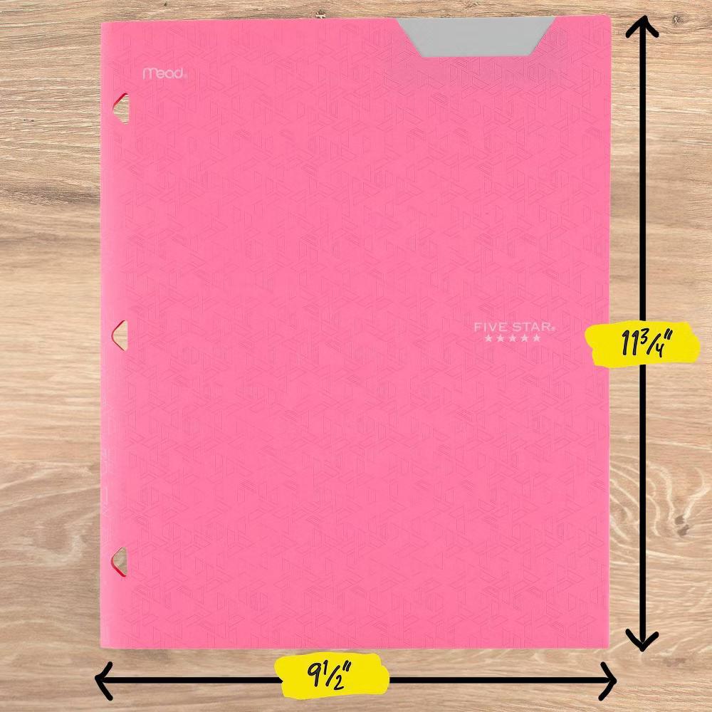 Five Star 2 Pocket Poly Portfolio Prom Pink - Image 5