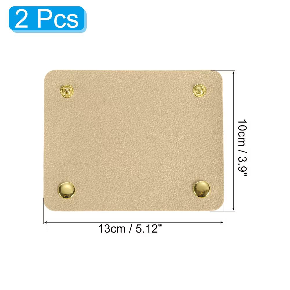 PU Leather Elegant Luggage Grip Handbag Handle Wrap Covers 2 Pcs - Image 5