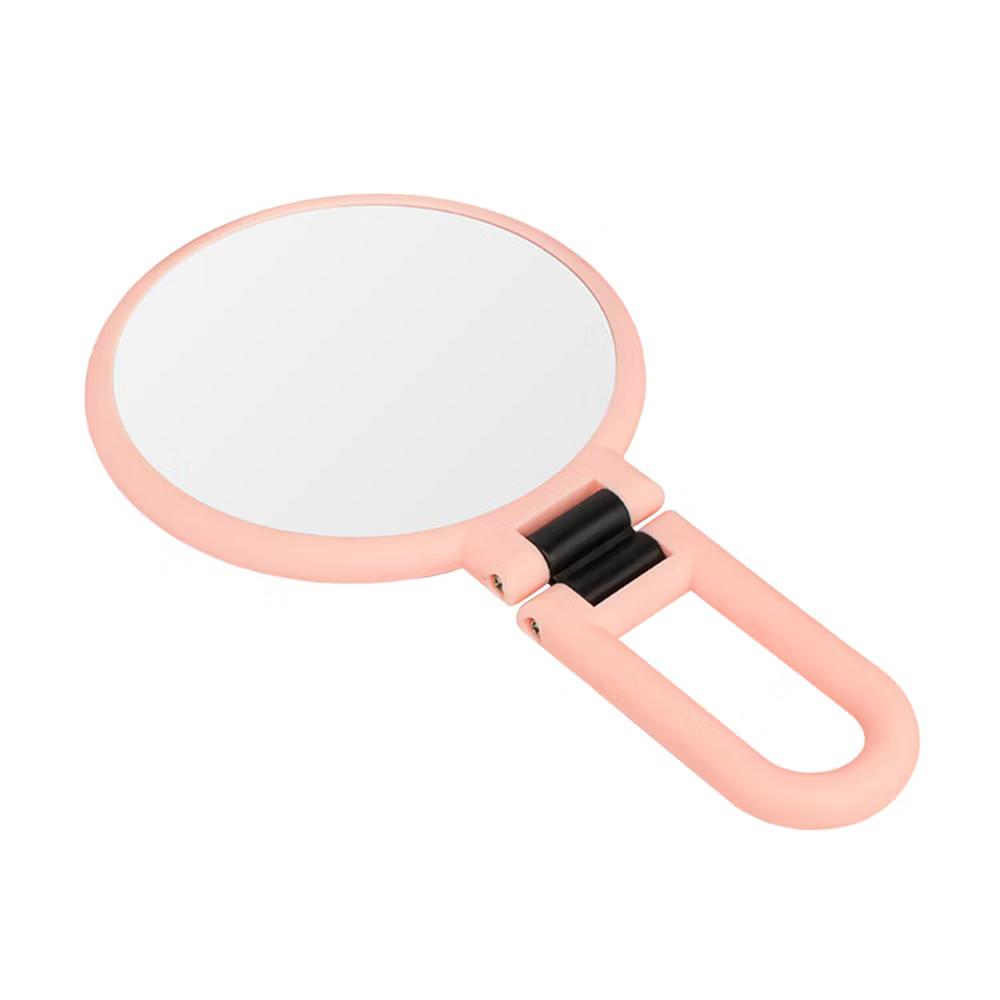 Mber Hand Mirror For Makeup Mirror Double Sided, 1X 10X Magnifying Mirror, Handheld Mirrors with Handle, Foldable Travel Hand Mirror With Stand Pink - Image 6