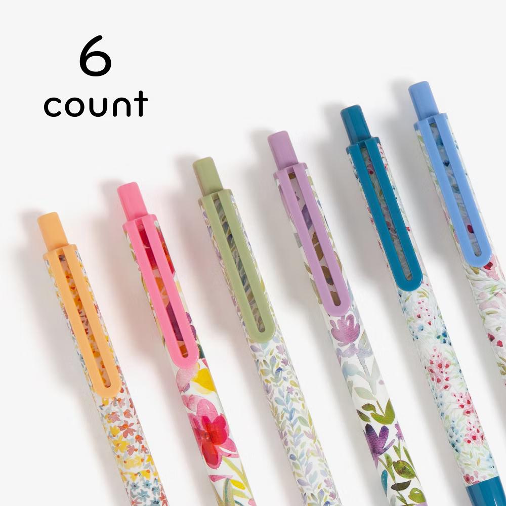 6pk Ballpoint Pens Black Ink Laguna Bountiful Bouquet - Image 9