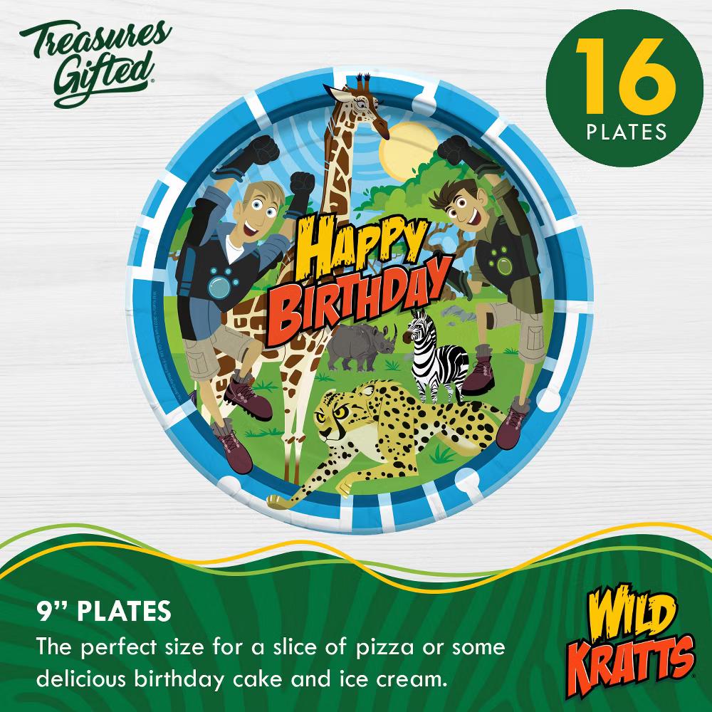 Treasures Gifted Wild Kratts Plates 9in - Wild Kratts Party Supplies - 16 Pack - Image 3
