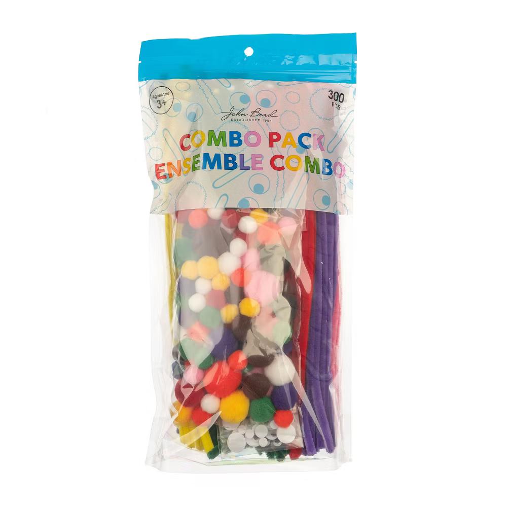 300ct Craft Combo Pack Pipe Cleaners Pompoms Googly Eyes Activity Kits - Image 12