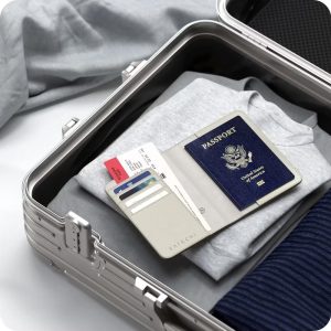 Satechi FindAll Passport Cover for Travel with Find My, Passport Cover with 4 Card Holder, Wireless Charging, and RFID protection