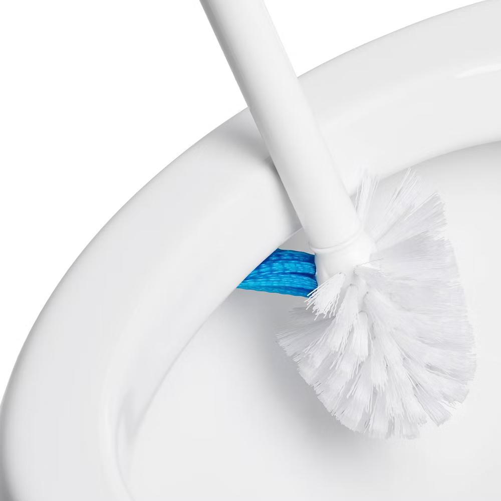 Toilet Brush with Rim Cleaner and Canister: Durable Plastic, Bathroom Cleaning Accessory - Image 4