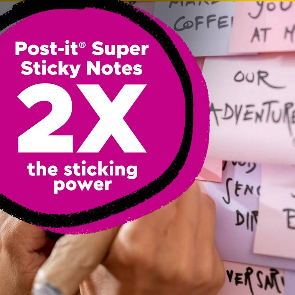 Recycled Super Sticky Notes 4"x4" Pastels: 100% Recycled Paper, 0.3 Inch Rule, Multicolored, 210 Sheets - Image 5