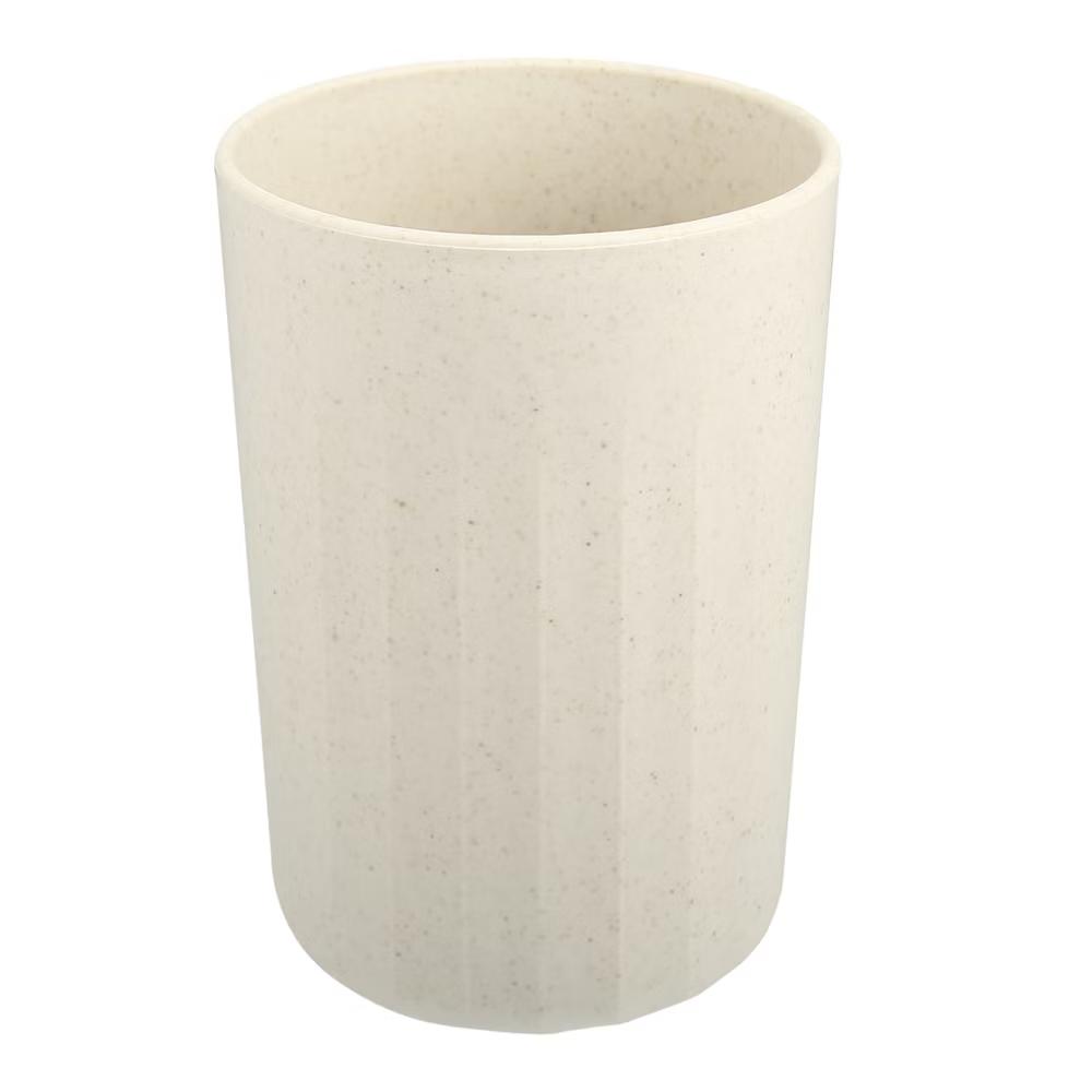 Bathroom Tumbler with Smooth Lines Wheat Straw Cup for Bathroom for Toothpaste 4.09''x2.80'' 1Pc - Image 7