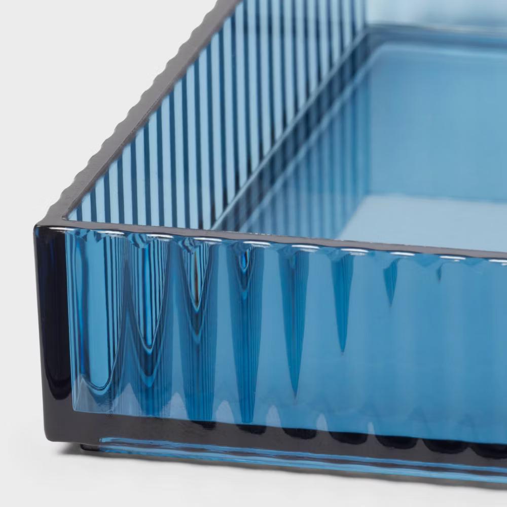 Ribbed Tray Blue - Image 4