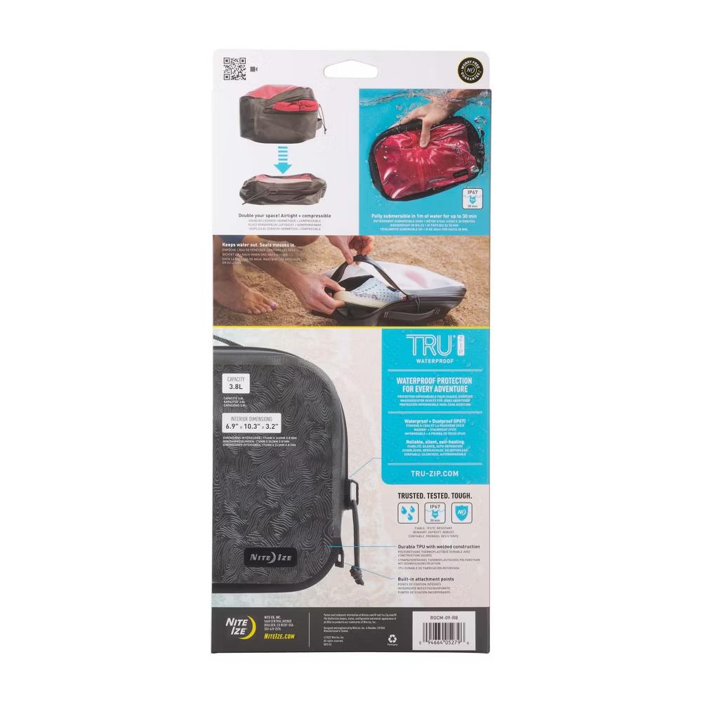Nite Ize RunOff Waterproof Packing Cube - Waterproof Packing Cube for Travel - Dry Travel Bag with Compression - Charcoal, Medium - Image 4