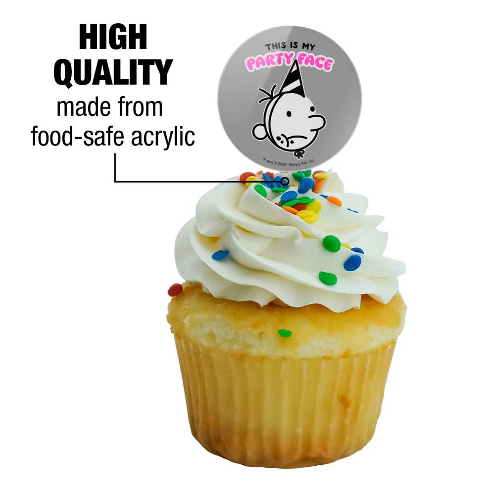 This is My Party Face Cupcake Picks Toppers Decoration Set of 6