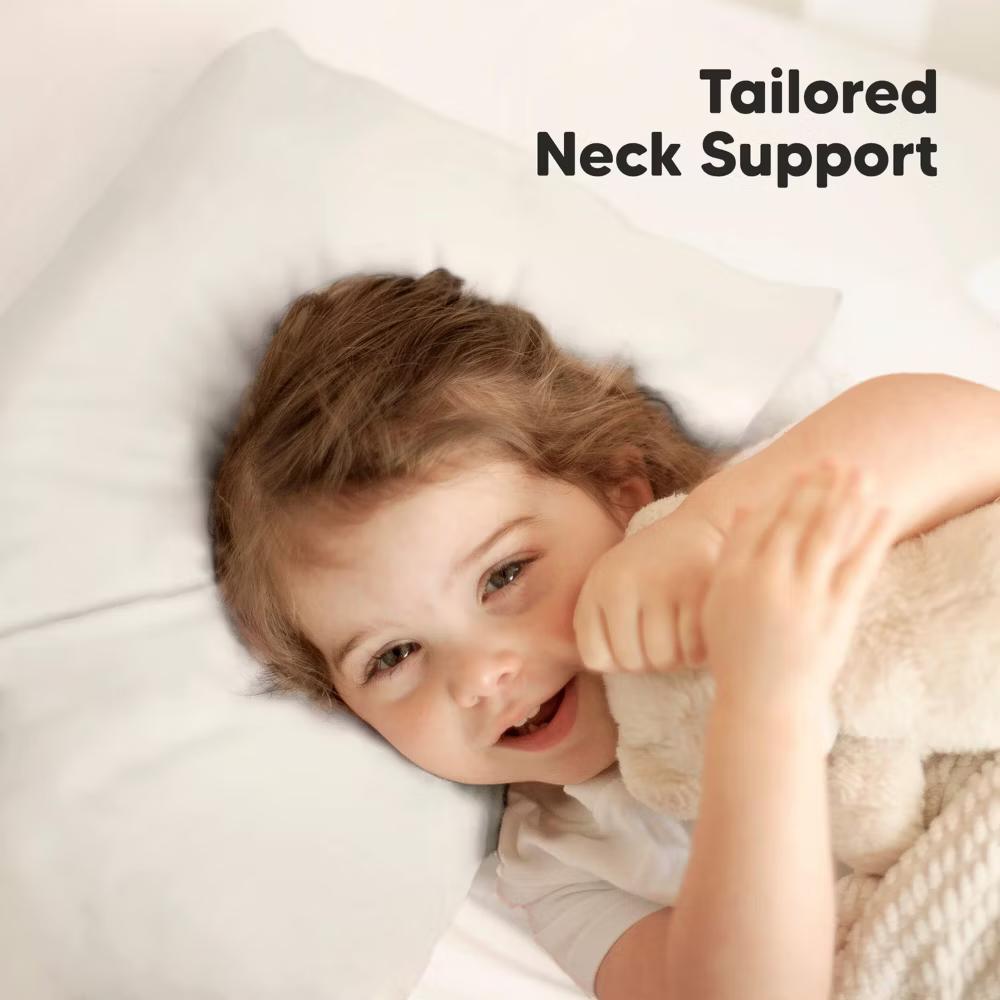 Jumbo Toddler Pillow with Pillowcase, 14X20 Soft Organic Toddler Pillows for Sleeping, Kids Travel Pillow - Image 7