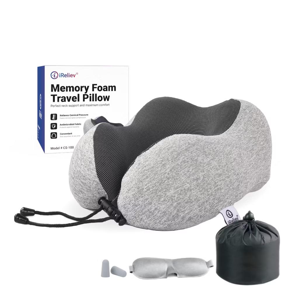 Travel Pillow with Tote, Earplugs and Eye Mask Relaxable Kit - Image 3