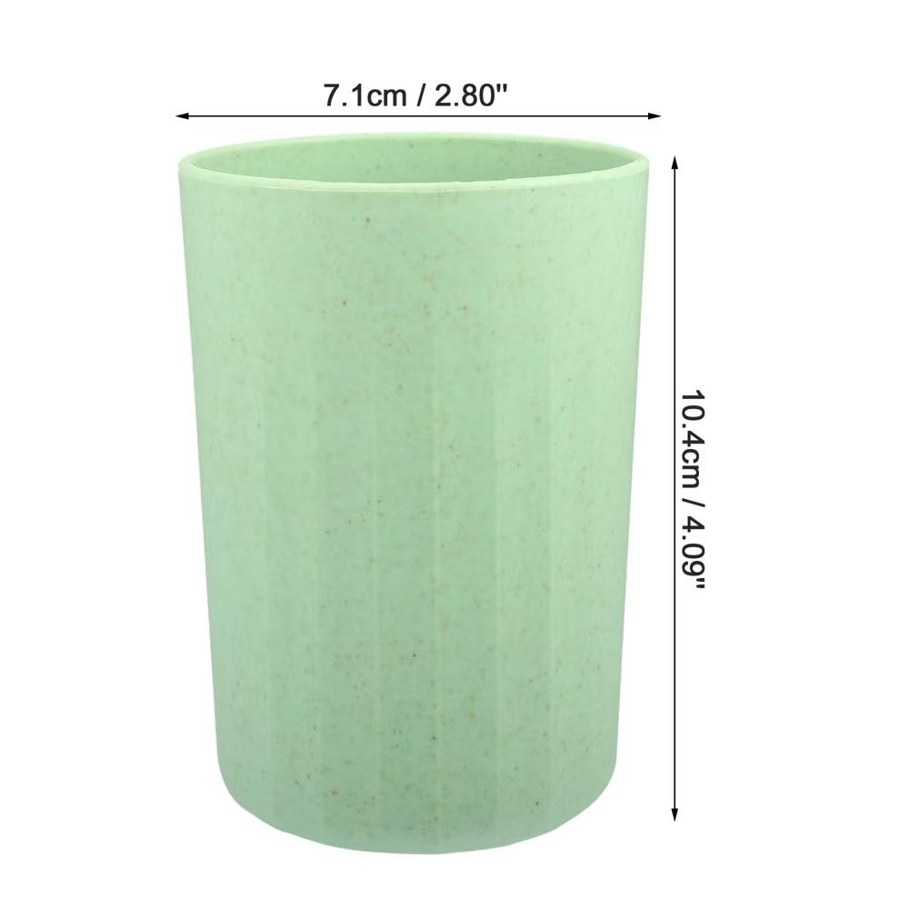 Bathroom Tumbler with Smooth Lines Wheat Straw Cup for Bathroom for Toothpaste 4.09''x2.80'' 1Pc - Image 29