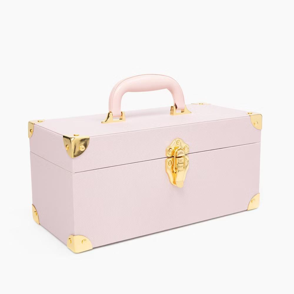 West Emory Nylon Beauty Toolbox with Removable Tray and Gold Metal Corners - Image 2