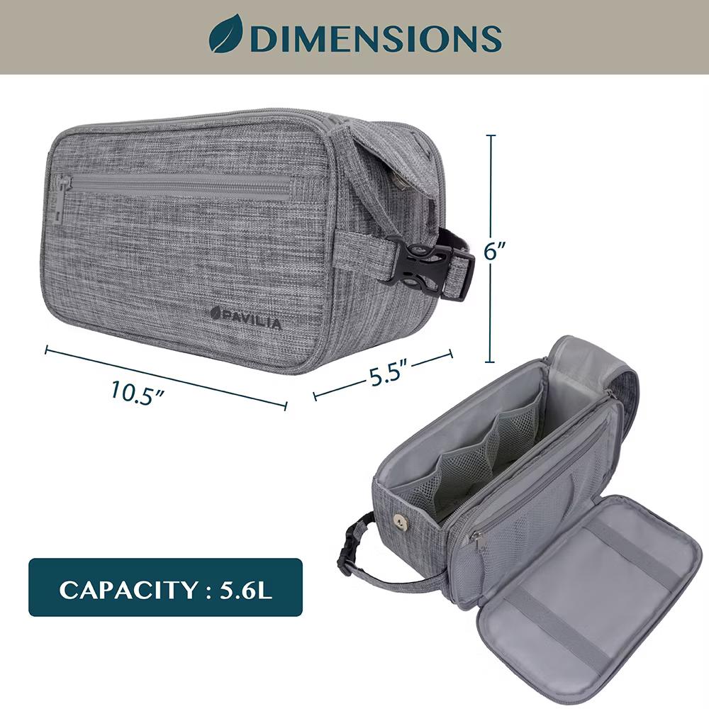 Toiletry Bag for Men, Travel Essentials Shaving Dopp Kit, Water Resistant Cosmetic Makeup Organizer Case - Image 71