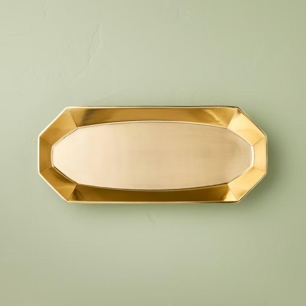 Brass Cast Tray - with Magnolia - Image 2