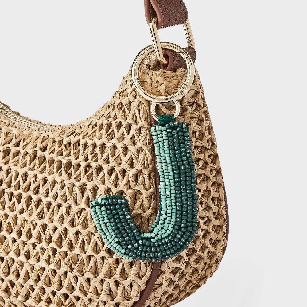 Beaded Monogram Letter Bag Charm - Image 7