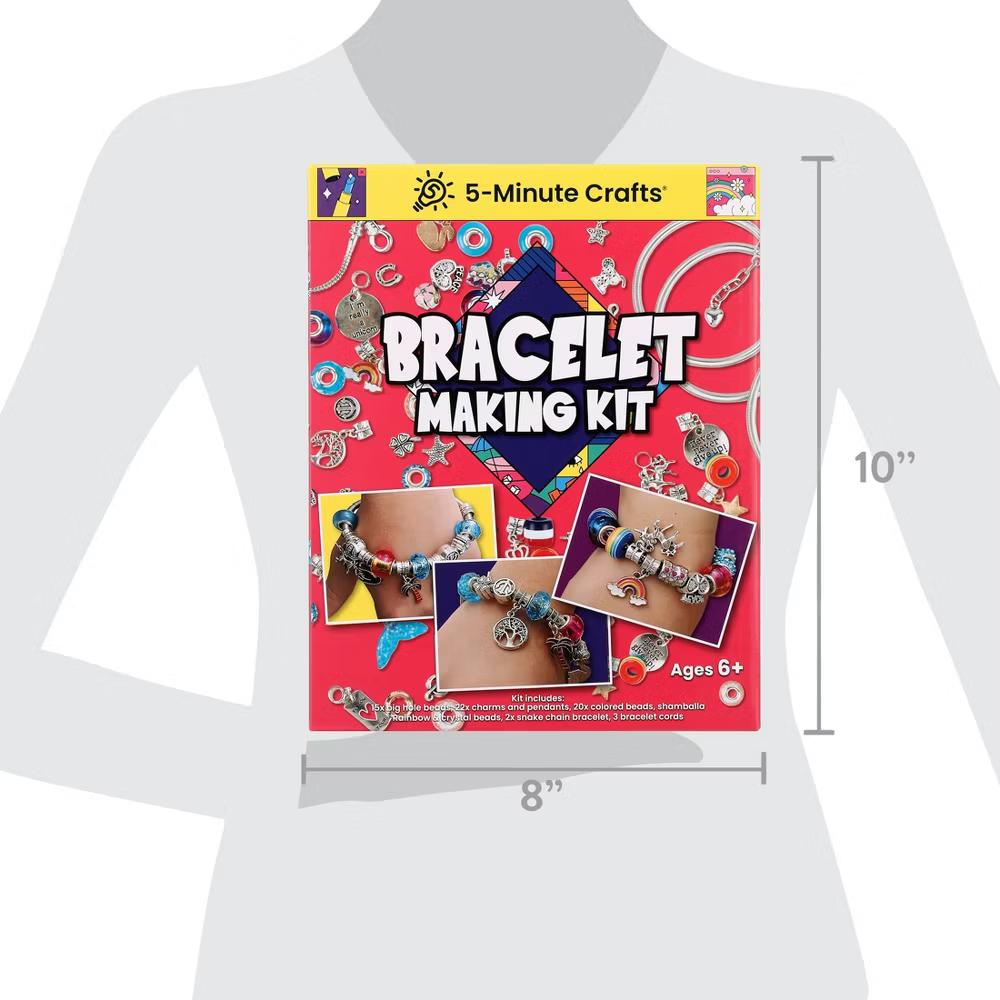 As Seen On TV 5-Minute Crafts Bracelet Making Kit Colorful Beads Charms Pendants Arts and Crafts Kids 6+ Non Toxic - Image 5