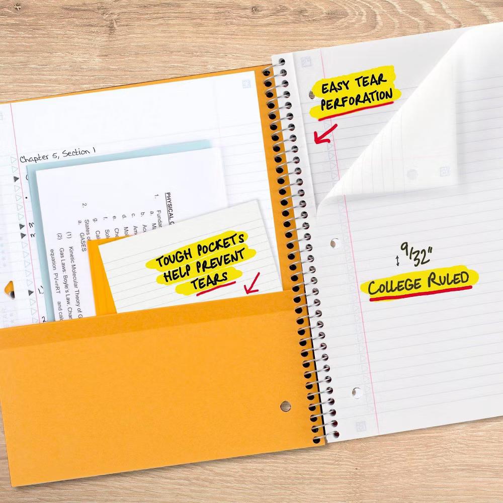 Five Star 8.5"x11" 1 Subject College Ruled Notebook Fire Red 100 Pages - Image 3
