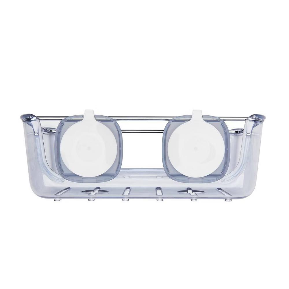 Stronghold Suction Large Basket: Stainless Steel & Plastic Shower Organizer with Suction Grip - Image 5