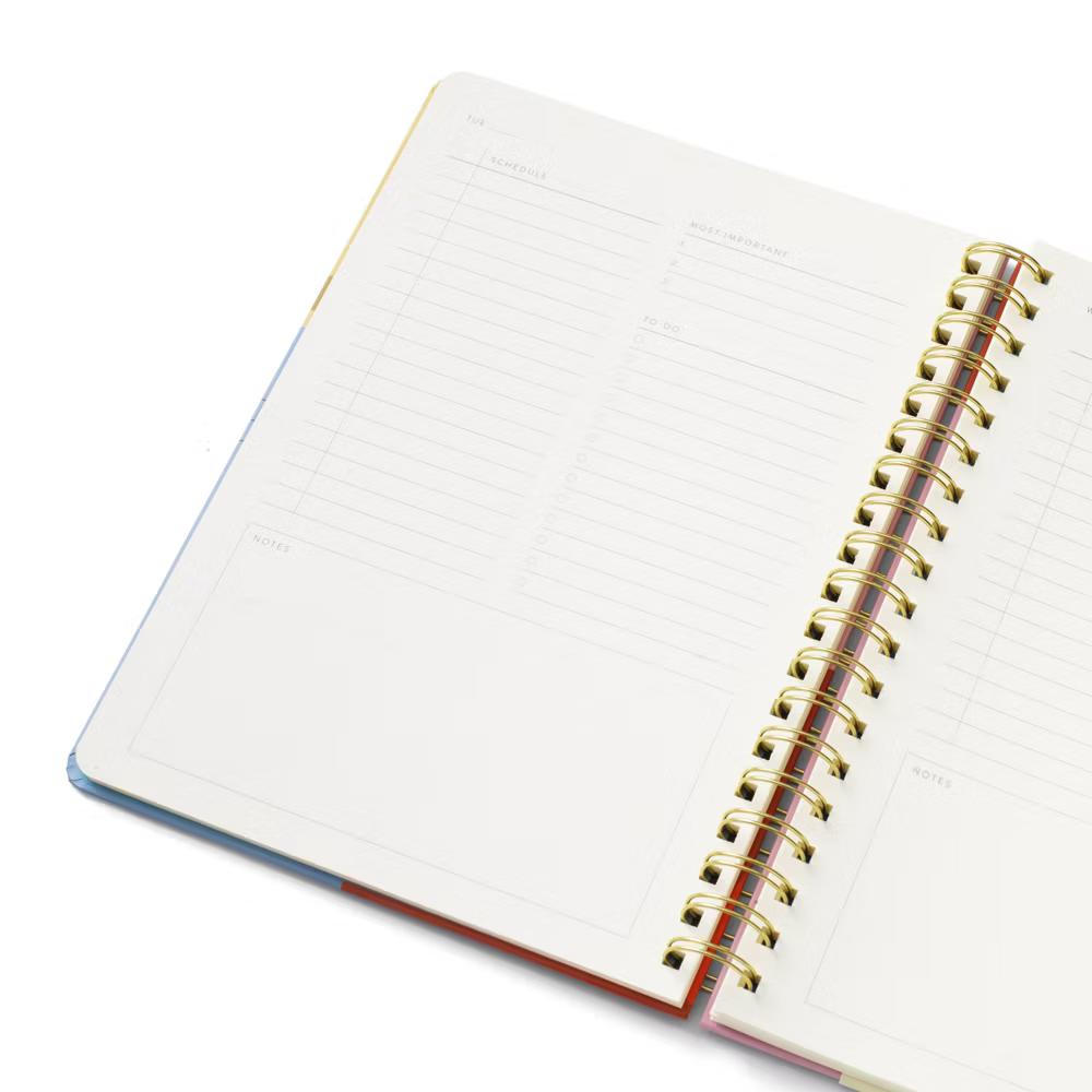 Papier Productivity Planner 9.84"x7.48" Spiral Plan Typographic, Hard Cover - Image 2