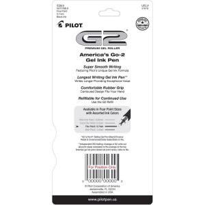 5pk G2 Gel Pens Fine Point 0.7mm Black Ink