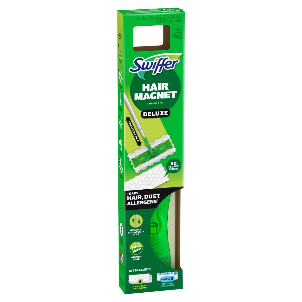 Swiffer Unscented Sweeper Hair Magnet Deluxe Starter Kit Floor Cleaners - 9pc - Image 4