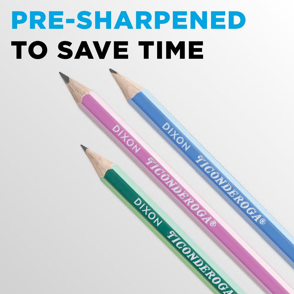 Ticonderoga 10ct Pencil Presharp Striped: Presharpened School Supplies for Kids, Back to School Essentials - Image 6