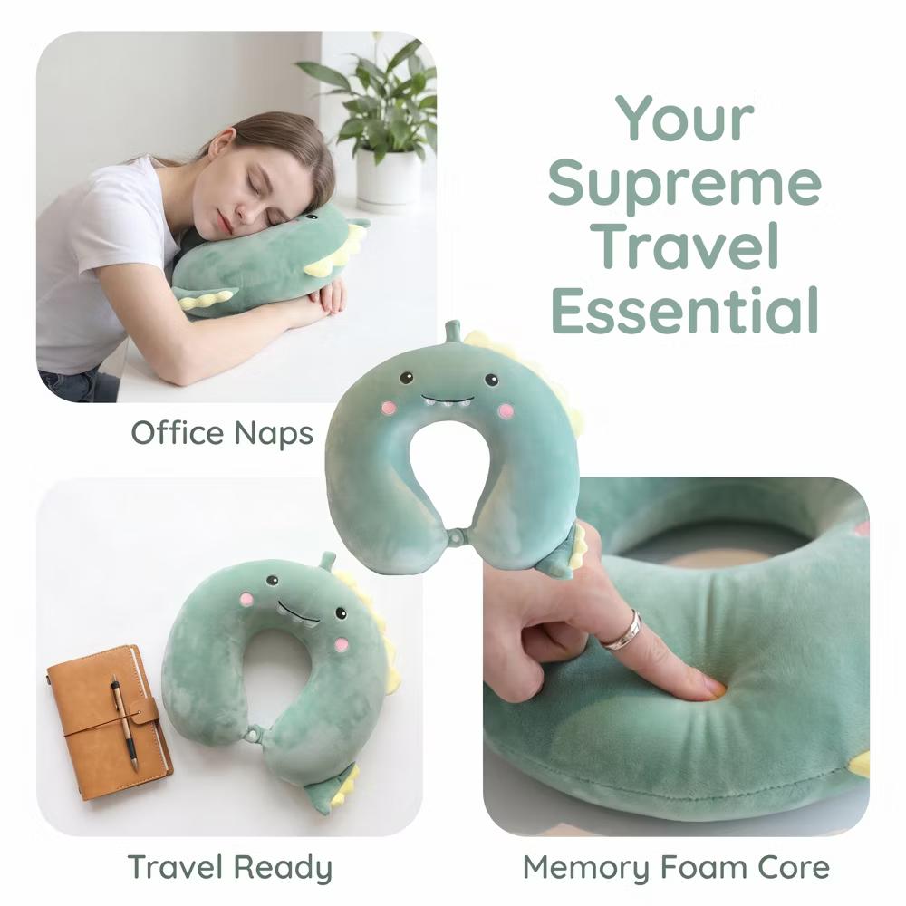 U-Shape Memory Foam Portable Traveling Travel Neck Pillows 12x12in 1 Pc - Image 14