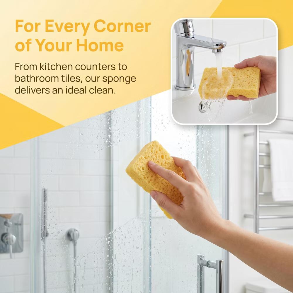 Kitchen Household Cleaning Non-Scratch Cleaning Sponge 6 Pcs - Image 15