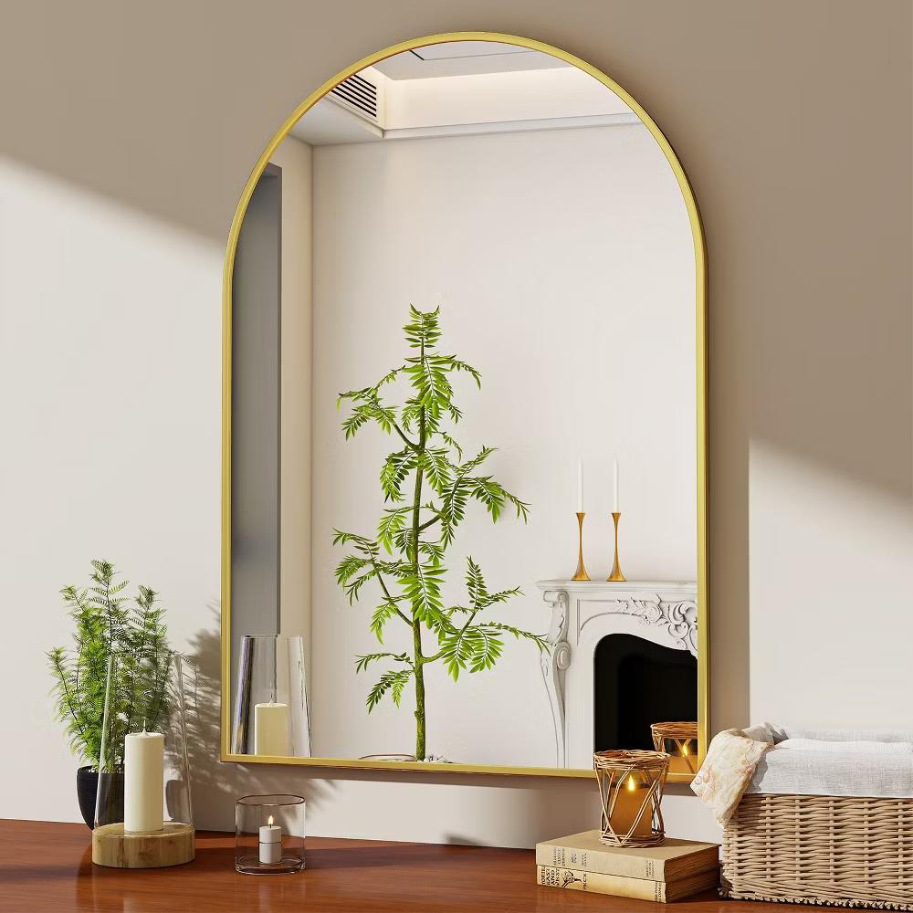 BEAUTYPEAK 16"x24" Arched Bathroom Mirror Vanity Wall Mounted Mirror, Black - Image 13