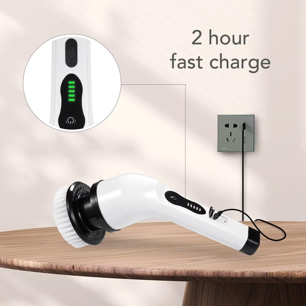 HOM Electric Spin Scrubber - Wireless Electric Cleaning Brush with 9 Brush Heads, 2 Speed Settings, For Bathrooms, Windows, Cars - Image 6