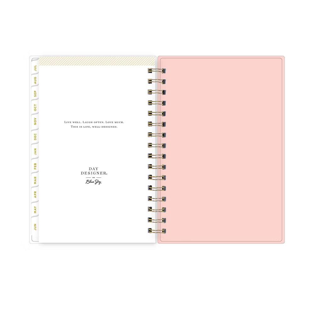 Day Designer 5"x8" 2026-2027 Planner Fiona Rose Blush Frosted Daily/Monthly Safety Wirebound - Image 4