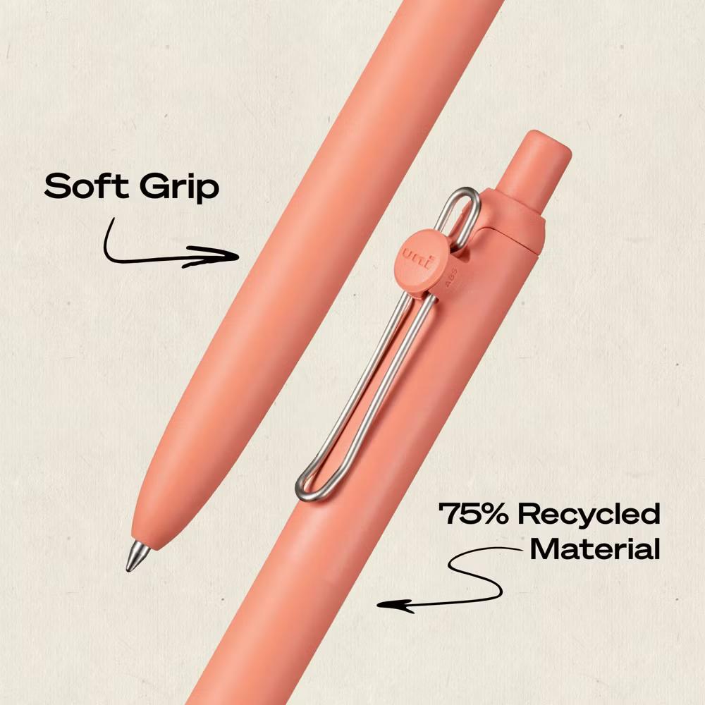 uniball Zento Retractable Liquid Gel Pens, 0.7mm Medium Point, Black Ink, Boho Barrel Colors, 4ct – Smooth, Quick-Drying Gel Ink - Image 6