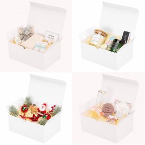 24 Pack White Gift Boxes 9x6x4 Inches Bulk Cardboard Boxes with Lids for Birthday Wedding Bridesmaid Proposal Christmas