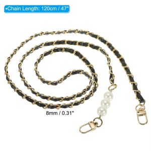 PU Leather Metal Adjustable Handbags Chain Strap Replacement