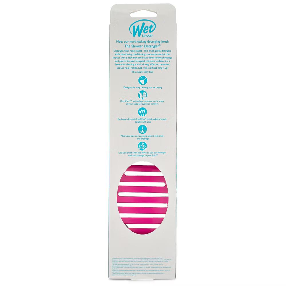 Wet Brush Shower Detangler Hair Brush - Fuchsia - Image 3