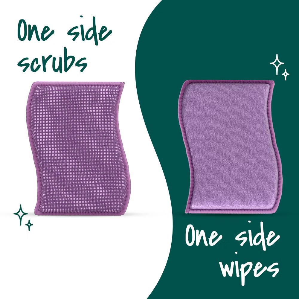 Stay Clean Non-Scratch Multipurpose Scrubbing Pads - 2ct: Microfiber, Reusable - Image 9