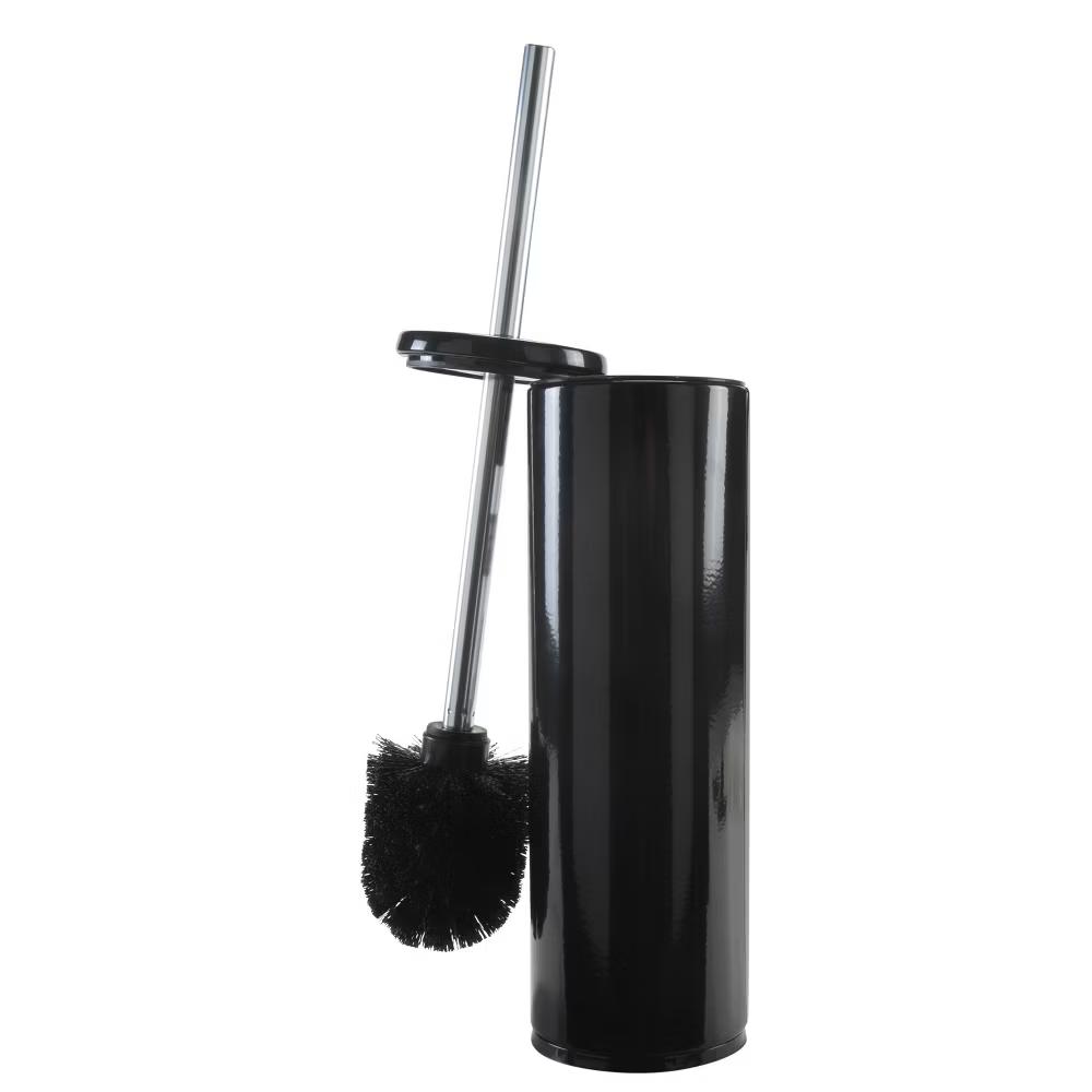 Deluxe Premium Aluminum Handle Toilet Brush with Fully Removable Liner Black - Image 5