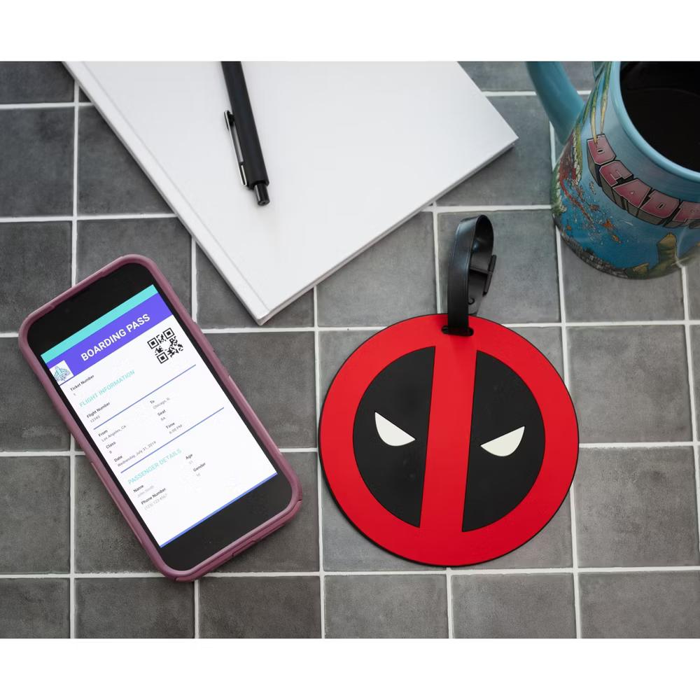 Comics Deadpool Logo Travel Luggage Tag With Suitcase ID Card Label - Image 3