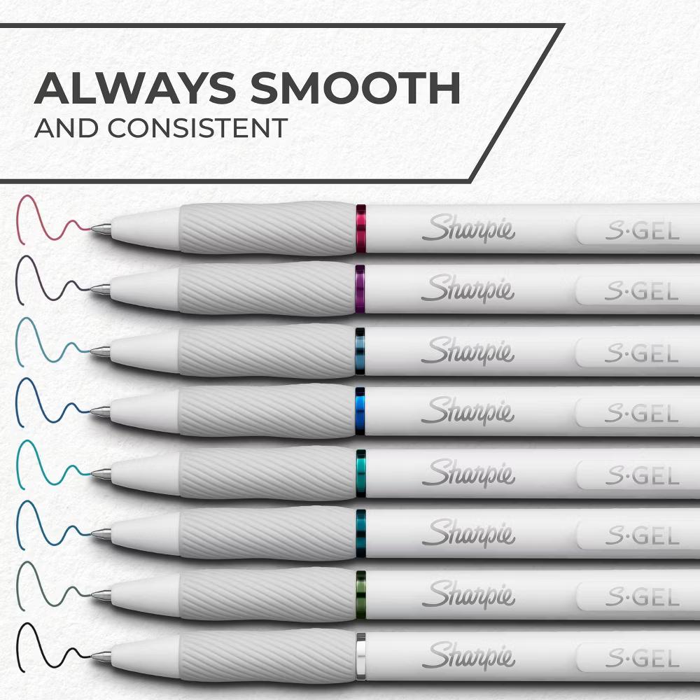 S-Gel Pens White Fash Exp Asst Ink 8Ct Card - Image 4