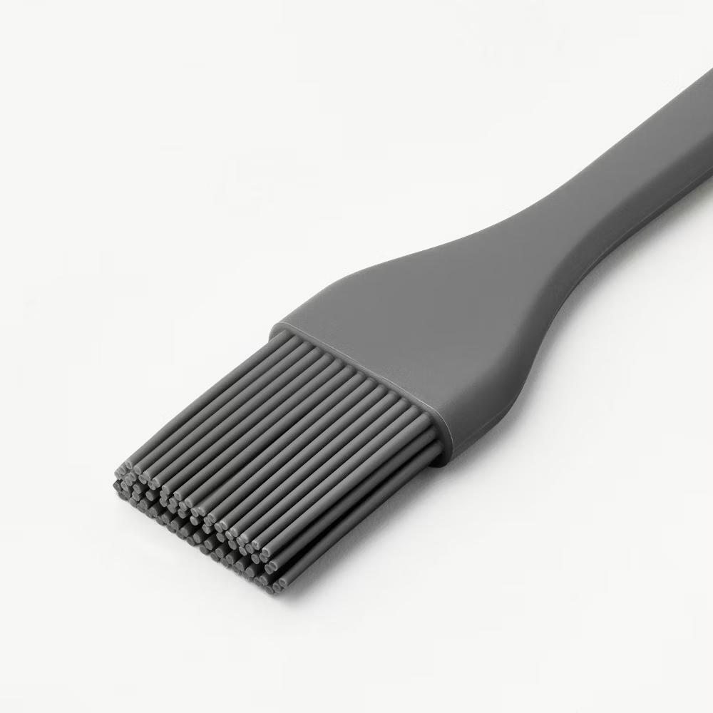 Silicone Basting Brush Dark Gray - Pastry, Cooking, Food & Butter Brush, Dishwasher-Safe, 11.91" Length - Image 2