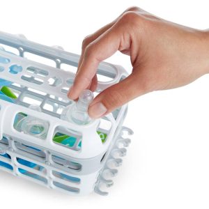 High Capacity Dishwasher Basket And Bristle Brush Cleaning Set - Gray - 2ct