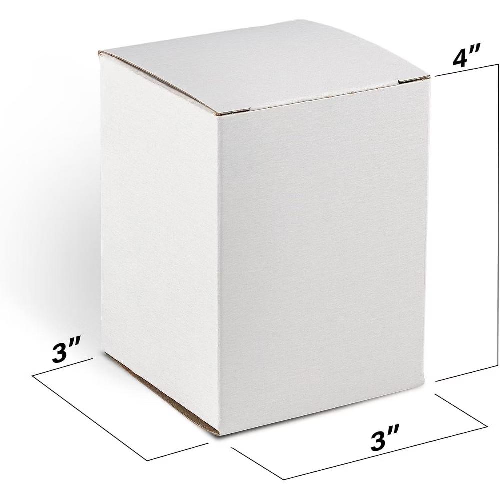 MT Products White Gift Box 3" 3" 4" - Tuck Top Small Paperboard Gift Boxes - Pack of 500 - Image 5