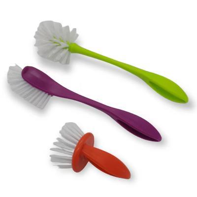 Handy Housewares 3 Piece Durable Dish Cleaning Scrubbing Brush Set - Multiple Brush Sizes - Image 4